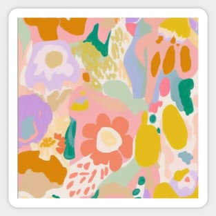 Abstract Garden Flowers Matisse Boho Sticker